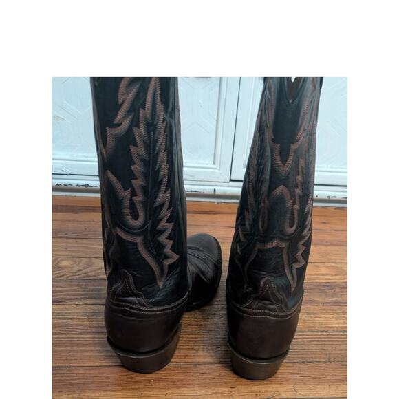 Lucchese Classics L156264 Handmade Boots Black/Brown Size 10.5 - Picture 9 of 16
